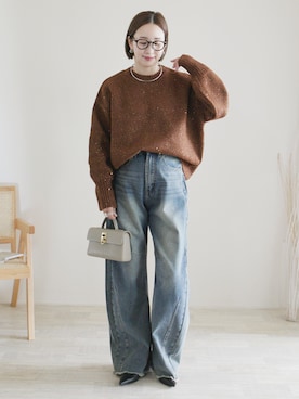 「アイテム（パンプス）」を使った、陽さん（レディース・156cm）の秋コーディネート