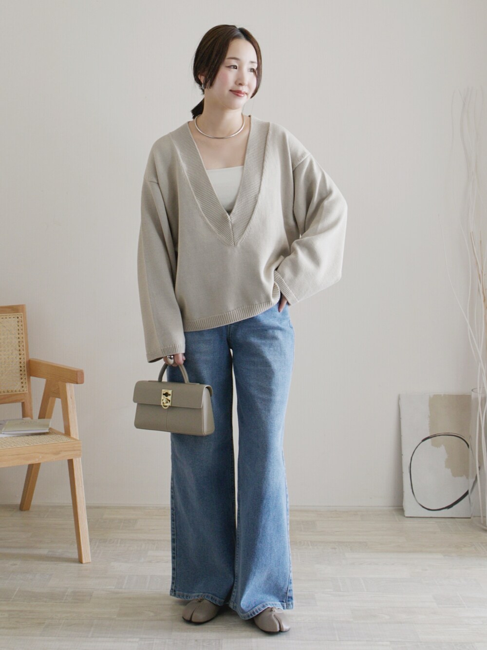 plage（プラージュ）の「Low V Neck ニット（ニット/セーター）」 - WEAR