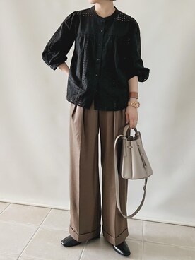 「コットンレース」｜陽さん（レディース・156cm）の秋コーディネート