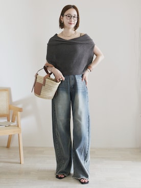「LOEWE（ロエベ）のアイテム」を使った、陽さん（レディース・156cm）の夏コーディネート