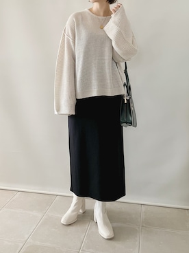 「SENSE OF PLACE by URBAN RESEAR」｜「アイテム（アクセサリー）」を使った、陽さん（レディース・156cm）の秋コーディネート