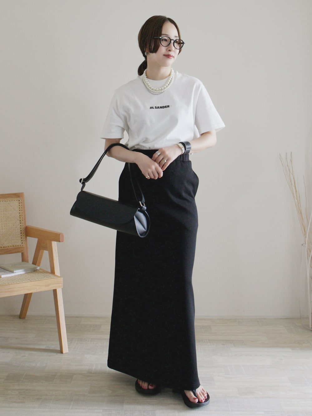 JIL SANDERのTシャツ/カットソー（ベージュ系）を使った人気