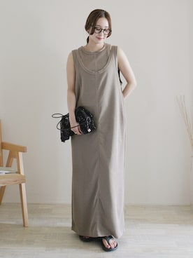 「OOFOS（ウーフォス）のアイテム」を使った、陽さん（骨格ナチュラル・レディース・156cm）の夏コーディネート
