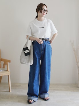 「骨格ストレート」｜「アイテム（財布/小物）」を使った、陽さん（レディース・156cm）の夏コーディネート