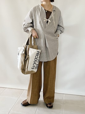 「PUAL CE CIN（ピュアルセシン）のアイテム」を使った、陽さん（レディース・156cm）の夏コーディネート