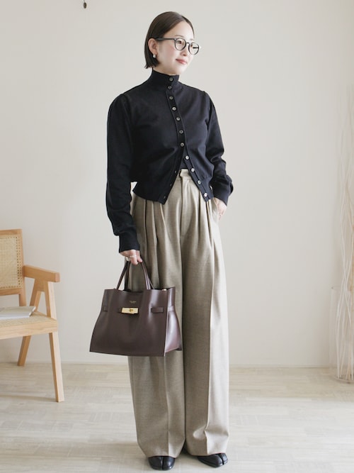 6(ROKU)＞ウール タック パンツ 25FW（その他パンツ）｜6（ロク）の