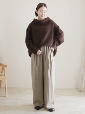 「アイテム（ピアス（両耳用））」を使った、陽さん（レディース・156cm）の冬コーディネート