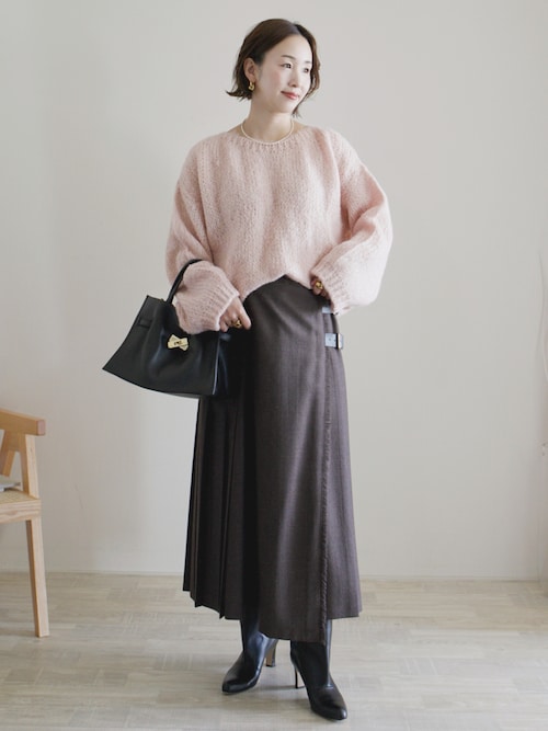 「TRICOTS JEAN MARC(トリコットジーンマルク)の《追加》TRICOTS JEAN MARC/トリコットジーンマルク SLOBE別注 PO KNIT(ニット/セーター)」を使った、陽さん(レディース・156cm)の秋コーディネート