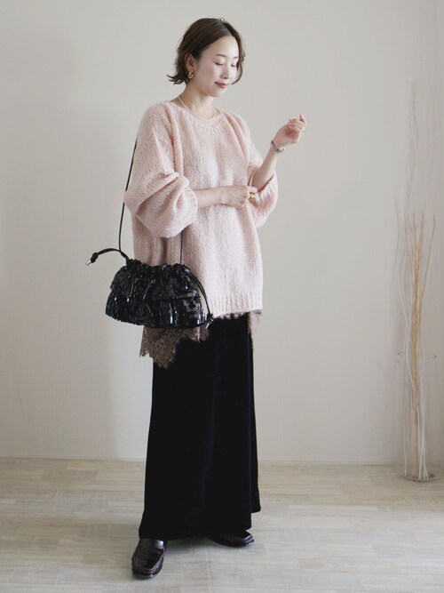 「TRICOTS JEAN MARC(トリコットジーンマルク)の《追加》TRICOTS JEAN MARC/トリコットジーンマルク SLOBE別注 PO KNIT(ニット/セーター)」を使った、陽さん(レディース・156cm)の秋コーディネート