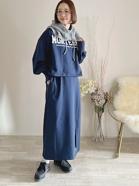 「INTER FACTORY（インターファクトリー）のアイテム（帽子）」を使った、陽さん（レディース・156cm）の冬コーディネート