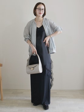 「e.m.（イーエム）のアイテム」を使った、陽さん（レディース・156cm）の春コーディネート