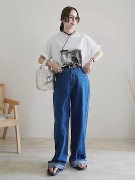 「アイテム（チョーカー）」を使った、陽さん（レディース・156cm）の秋コーディネート