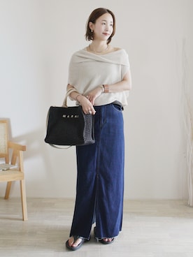 「ete（エテ）のアイテム」を使った、陽さん（レディース・156cm）の夏コーディネート