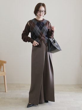 「e.m.（イーエム）のアイテム」を使った、陽さん（レディース・156cm）の冬コーディネート