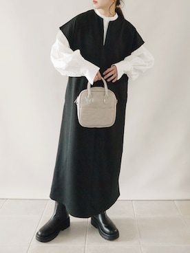 「ap retro（アプレトロ）のアイテム（ワンピース/ドレス）」を使った、陽さん（レディース・156cm）の冬コーディネート