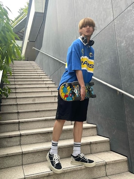 「NFL（ナショナルフットボールリーグ　）のアイテム」を使った、naoさん（メンズ・175cm）の春コーディネート