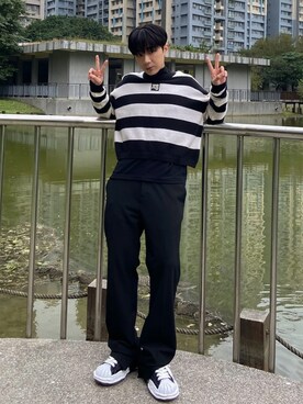 「alexanderwang（アレキサンダーワン）のアイテム（トップス）」を使った、Haochanghxxさん（メンズ・165cm）の冬コーディネート