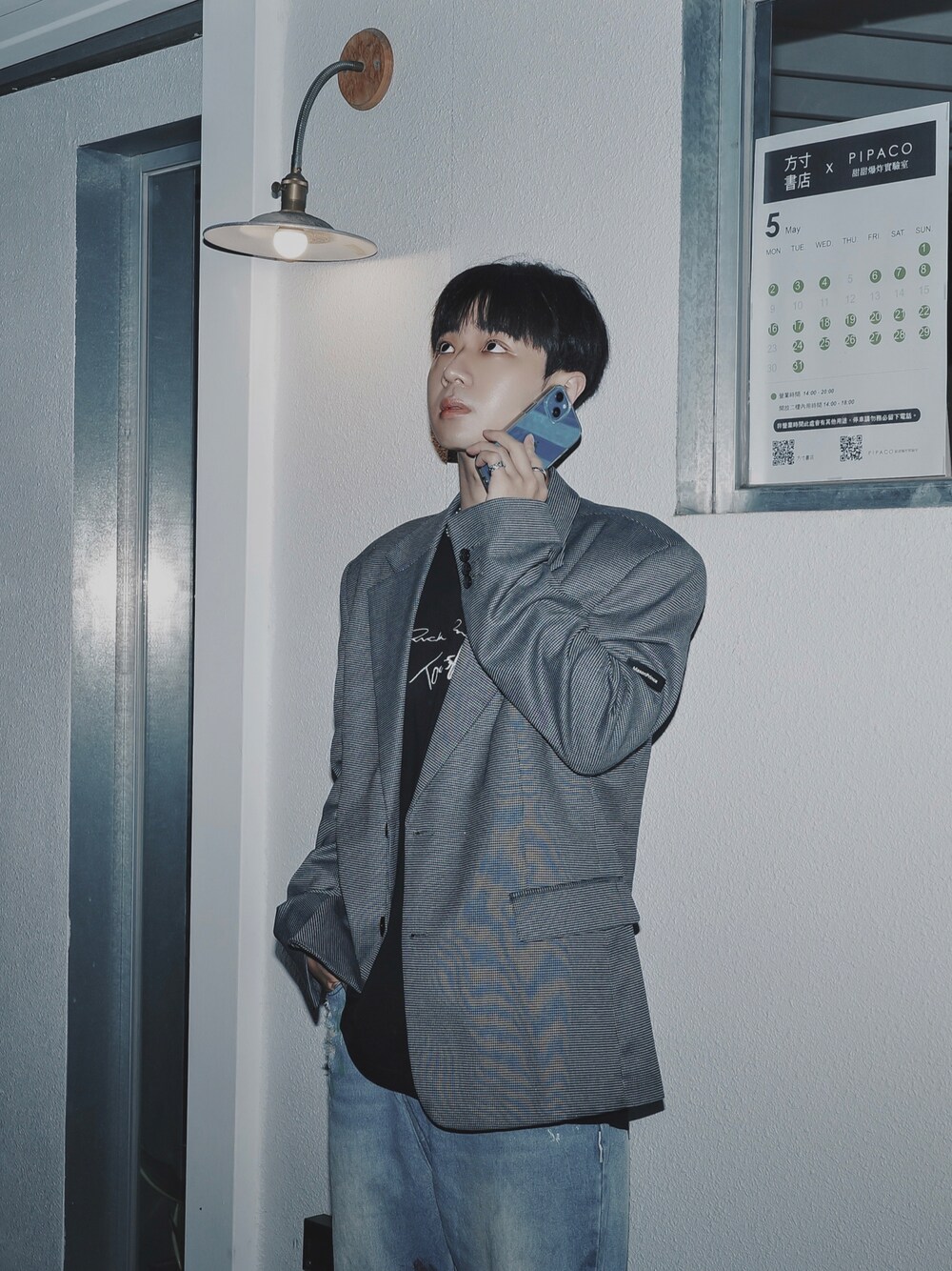 「ootd」｜「Rick Owensのアイテム（Tシャツ/カットソー、ブラック系）」を使った、Haochanghxxさん（メンズ・165cm）の春コーディネートの1枚目の写真