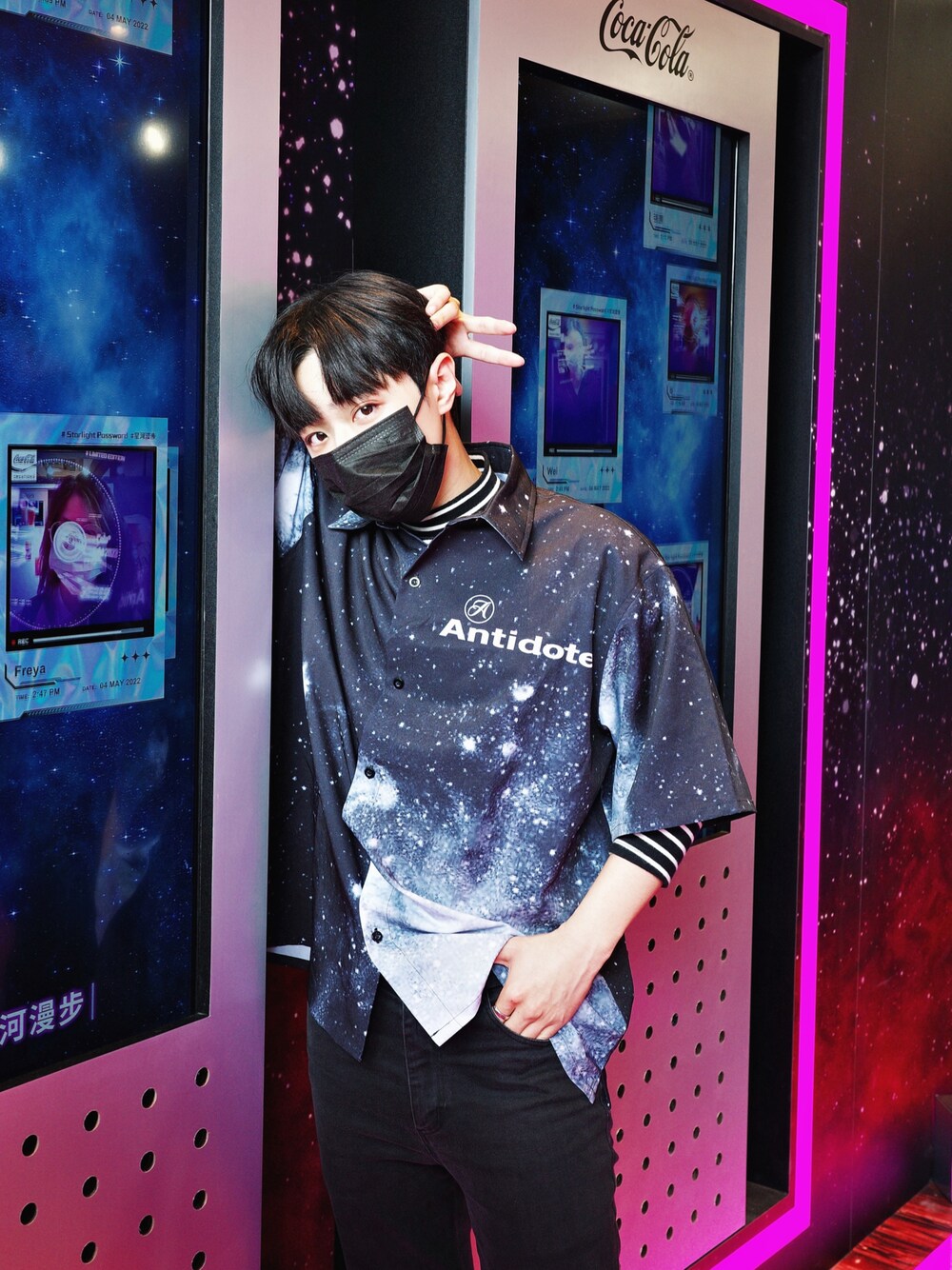 「ootd」｜「Antidoteのアイテム（シャツ/ブラウス、ブラック系）」を使った、Haochanghxxさん（メンズ・165cm）の春コーディネートの1枚目の写真