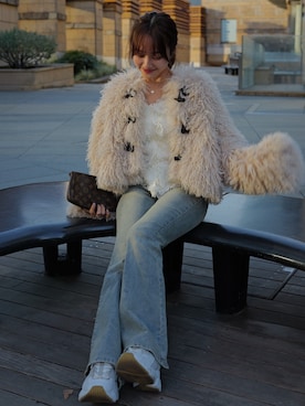 「N WITH.（エヌウィズ）のアイテム」を使った、前田希美さん（レディース・159cm）の冬コーディネート