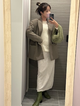 「LILY BROWN（リリーブラウン）のアイテム（ワンピース/ドレス）」を使った、前田希美さん（レディース・158cm）の秋コーディネート