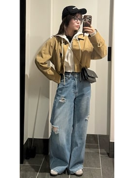 前田希美さん(レディース・159cm)の春コーディネート