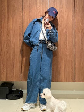 「Acne Studios（アクネストゥディオズ）のアイテム」を使った、前田希美さん（レディース・159cm）の春コーディネート