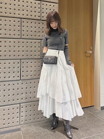SNIDEL（スナイデル）の「ボリュームティアードスカート