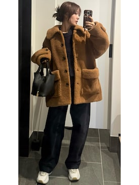 「アイテム（ハンドバッグ）」を使った、前田希美さん（レディース・159cm・30代）の冬コーディネート