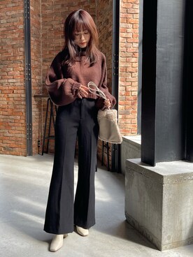 「N WITH.（エヌウィズ）のアイテム」を使った、前田希美さん（レディース・158cm）の秋コーディネート