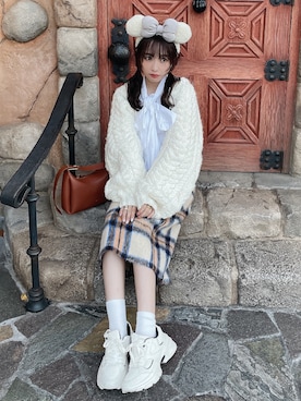 「AMAIL（アマイル）のアイテム」を使った、前田希美さん（レディース・158cm）の秋コーディネート