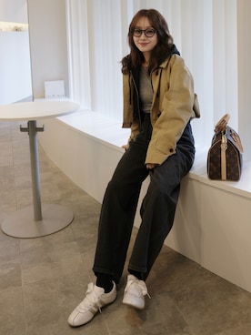 前田希美さん（レディース・159cm）の春コーディネート