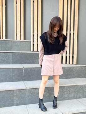 「N WITH.（エヌウィズ）のアイテム（ワンピース/ドレス）」を使った、前田希美さん（レディース・158cm）の秋コーディネート