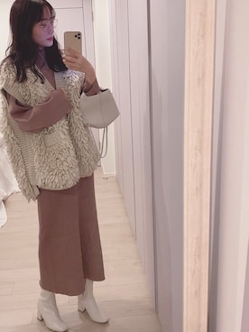 「N WITH.（エヌウィズ）のアイテム」を使った、前田希美さん（レディース・158cm）の秋コーディネート