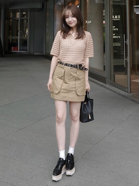前田希美さん(レディース・159cm)の春コーディネート