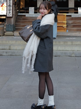 「JIL SANDER（ジルサンダー）のアイテム」を使った、前田希美さん（レディース・159cm）の冬コーディネート