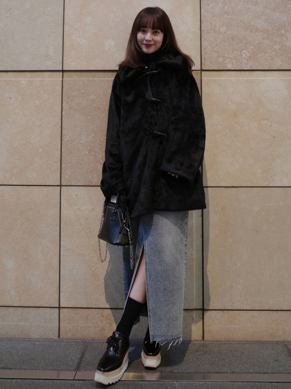 N WITH. エヌウィズ ファーダッフルコート クリーニング済 前田希美 N