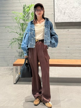 前田希美さん（レディース・159cm）の冬コーディネート