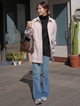 前田希美さん（レディース・159cm）の冬コーディネート