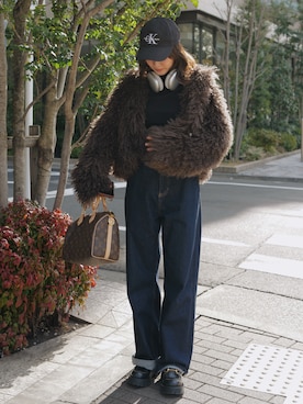 前田希美さん（レディース・159cm）の冬コーディネート