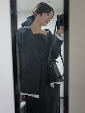 「アイテム（ワンピース）」を使った、前田希美さん（レディース・159cm・30代）の冬コーディネート