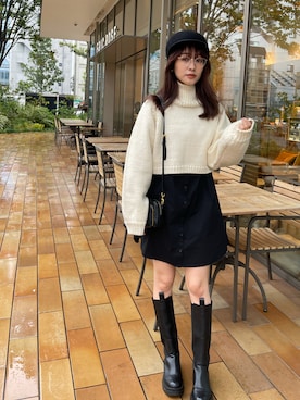 「REDYAZEL（レディアゼル）のアイテム」を使った、前田希美さん（レディース・158cm）の秋コーディネート