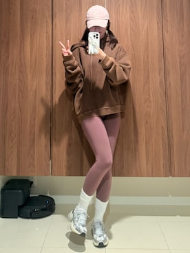 前田希美さん（レディース・159cm）の春コーディネート