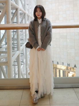 「アイテム（スカート）」を使った、前田希美さん（レディース・158cm・30代）の秋コーディネート