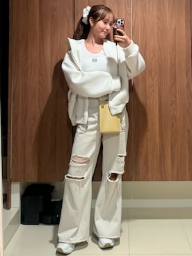「CLANE（クラネ）のアイテム」を使った、前田希美さん（レディース・159cm）の春コーディネート