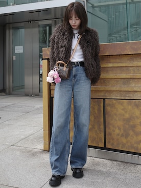 「アイテム（パンツ）」を使った、前田希美さん（レディース・158cm・30代）の秋コーディネート