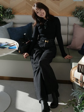 「CLANE（クラネ）のアイテム」を使った、前田希美さん（レディース・159cm）の冬コーディネート