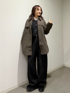 「アイテム（ブーツ）」を使った、前田希美さん（レディース・159cm・30代）の冬コーディネート