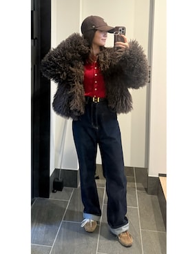 「N WITH.（エヌウィズ）のアイテム」を使った、前田希美さん（レディース・159cm）の冬コーディネート