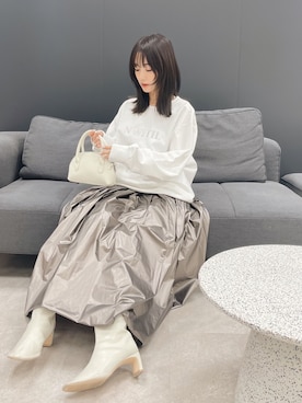 前田希美さん（レディース・158cm）の冬コーディネート
